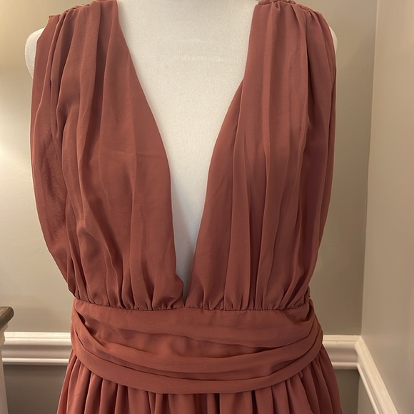 Ladies, very elegant mauve color summer dress size XL - Picture 2 of 12